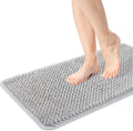 Yolife Shower Foot Scrubber Mat, Anti-Slip Bath Mat with Scrub Bristles, Soft Shower Foot Massager with Strong Suction Cups for Soothe Achy Feet, 25.6" x 13.4"