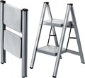 XinSunho 2 Step Ladder, Folding Step Stool with Anti-Slip Wide Pedal, Portable Sturdy Steel Ladder 2 Steps, 330lbs Safety Kitchen & Household Ladder