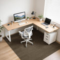 Office Chair Mat for Hardwood and Tile Floor, 63" x 51" Computer Desk Chair Mats, Anti-Slip Mat for Rolling Chair, Large Floor Protector for Home Office, Coffee Color