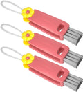 3 in 1 Cup Lid Gap Cleaning Brush Set, Multifunctional Bottle Clean-ing Brush, Cup Lid Gap Cleaner, Home Kitchen Crevice Cleaning Brush Tools (Red)