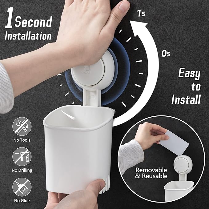 LEVERLOC Shower Grab Bars & Toothbrush Holder