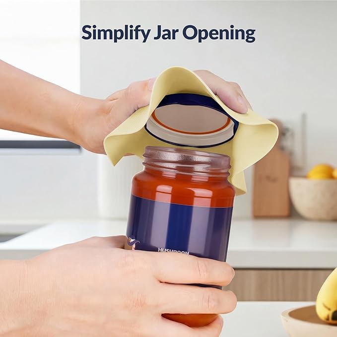 NIHOME Silicone Jar Opener – 6 Inch Large Anti-Slip Grip Pads, Premium 100% Food-Grade Silicone, Stylish Designer Colors, Multi-Purpose Heat-Resistant Mat & Coaster, Set of 6 (Light Candy Colors)