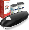 ROLWAY Can Opener, Easy Control Electric Can Opener with Non-Slip Design, Safe and Efficient Can Opener for Seniors, Smooth Edge, Hands Free for Home or Travel, Black
