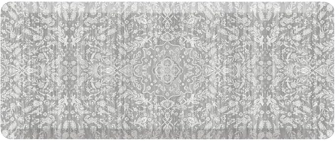 House of Noa Nama Standing Mat – Anti-Fatigue Kitchen Mats for Floor, Cushioned & Non-Slip Comfort Mat for Standing, Thick Foam Anti-Fatigue Mat for Kitchen & Workspaces, Emile Earl Grey 22" x 54"
