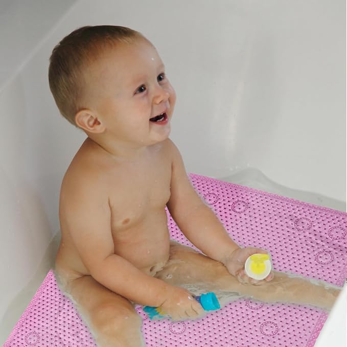 Non Slip Bathtub Mat 36” X 17” Shower Mat Soft Foam Bath Mats for Bathroom Tub, Bathtub Mat with Drain Holes, Suction Cups, Shower Mat Non Slip