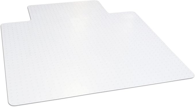 Dimex Office Chair Mat for Low‑Pile Carpet – 45" x 53" Clear Desk Floor Protector with Lip, Smooth Glide PVC for Rolling Chairs