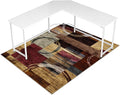 Office Chair Mat for Hardwood Floor&Tile Floor,48"X 60" Heavy Duty Desk Chair Mat for Hard Floors,Under Desk Rug for Rolling Computer Chair,Anti Slip,Low Pile Carpet Floor-Geo Multi