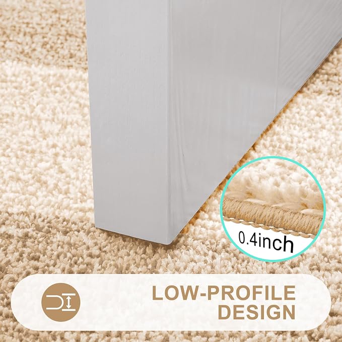 Kitinjoy Indoor Outdoor Door Mat, 59x20 Non-Slip Absorbent Dirt Trapper, Low-Profile Washable Inside Entrance Front Floor Mat, Sturdy Soft Entry Doormats for Entryway, Beige