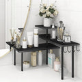 Homode Bathroom Counter Organizer Corner Shelf, Kitchen Countertop Organizer, 3 Tier Wood Counter Shelf Stand for Over The Sink, Coffee Station, Desktop, Black