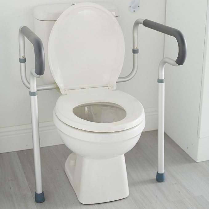 McKesson Toilet Safety Frame and Rail, Aluminum, Adjustable, 300 lbs Weight Capacity, 1 Count