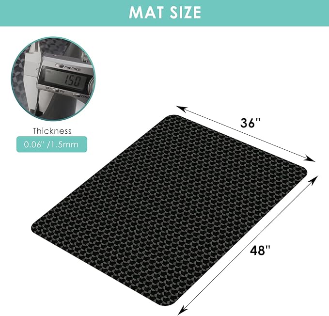 Vicwe Office Chair Mat for Hardwood Floor, 48" x 36" Chair Mats, Gaming Chair Mat for Hardwood, Easy Glide for Chairs, Multi-Purpose Floor Protector Desk Chair Mats for Home Office