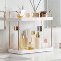 Vtopmart 2-Tier Bathroom Countertop Organizer, Vanity Dresser Counter Tray Shelf for Skincare, Perfume, Makeup, Gold