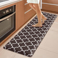 WISELIFE Anti Fatigue Floor Mat - 4/5 Inch Kitchen Mat Non Slip Waterproof Heavy Duty Ergonomic Comfort Mat Durable for Home, Office, Sink, Laundry,(17.3" x 60", Chocolate)