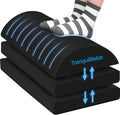 TranquilRelax Foot Rest for Under Desk at Work, Gaming Accessories Foot Stool with 3 Adjustable Heights & Washable Cover, Comfortable Office Desk Accessories, Footrest for Office, Home and Car (Black)