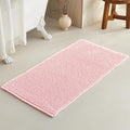 TYUU Light Peachy Pink Bathroom Rugs, Waffle Bath Mat Non Slip Washable Quick Dry Cute Bath Mat Boho Farmhouse Bathroom Decor, 48"x24" Light Peachy Pink