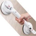 Grab Bars for Bathtubs and Showers, 18.5-inch Upgraded Safety Suction Grab Bars for Shower, Tools-Free Installation for Bathroom Wall, Shower Handles for Elderly with Enlarged Suction Cup - White
