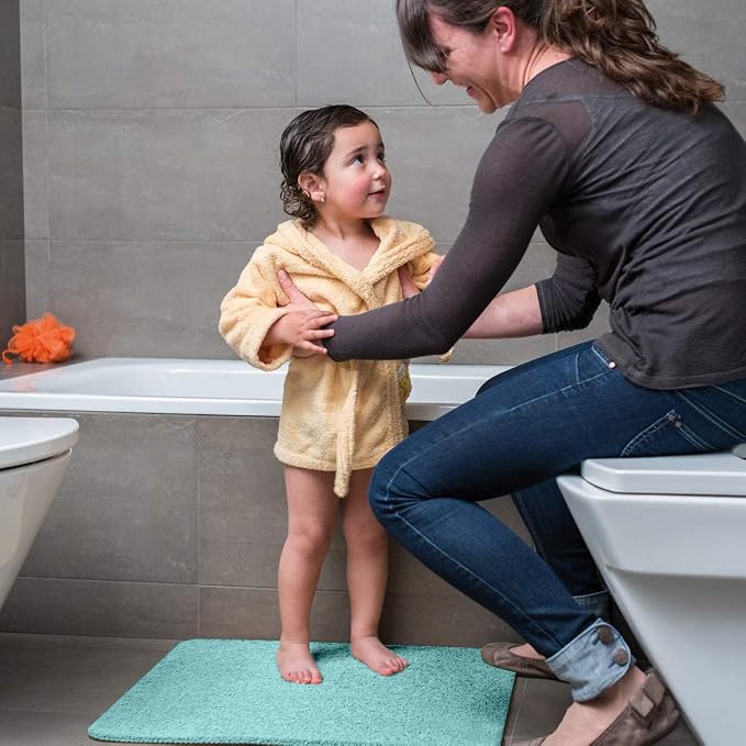 godehone Shower Mats Non Slip Without Suction Cups, PVC Loofah Bathroom Mats, Loofah Mats for Shower and Bathroom, Quick Drying, 23.6× 34.6 Inch, Light Green