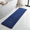 TYUU Navy Blue Bathroom Runner Rugs, Ultra Soft Long Bath Mat Machine Washable Super Absorbent Quick Dry Bathroom Runner Rug 16 x 60 Non Slip, Navy Blue 16" x 60"