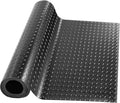 Anti-Slip Rubber Diamond Floor Mat - Durable, Non-Skid, Waterproof Floor Protection for Home, Gym, Garage, and Vehicles - 2.5 mm x 4 ft x 6 ft Rolls - Black (4x6 FT)