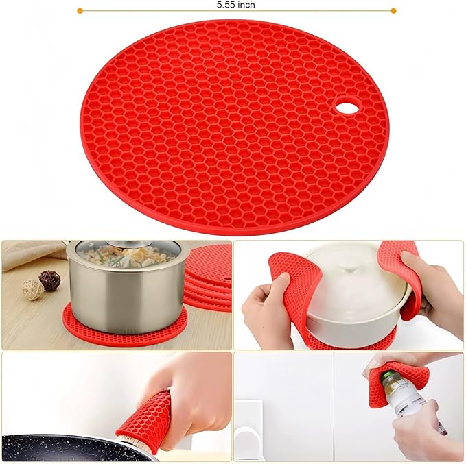 3-Piece Jar & Bottle Opener Set for Seniors, Non-Slip Silicone Grip Mat, Ergonomic Kitchen Gadget (white and green)