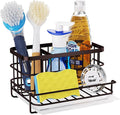 HapiRm Multifunctional Kitchen Sink Caddy with Removable Drain Tray, Quick Draining Rustproof Sink Organizer, Stainless Steel Kitchen Sponge Holder for Sponge, Cleaning Towel and Scrubber-Bronze