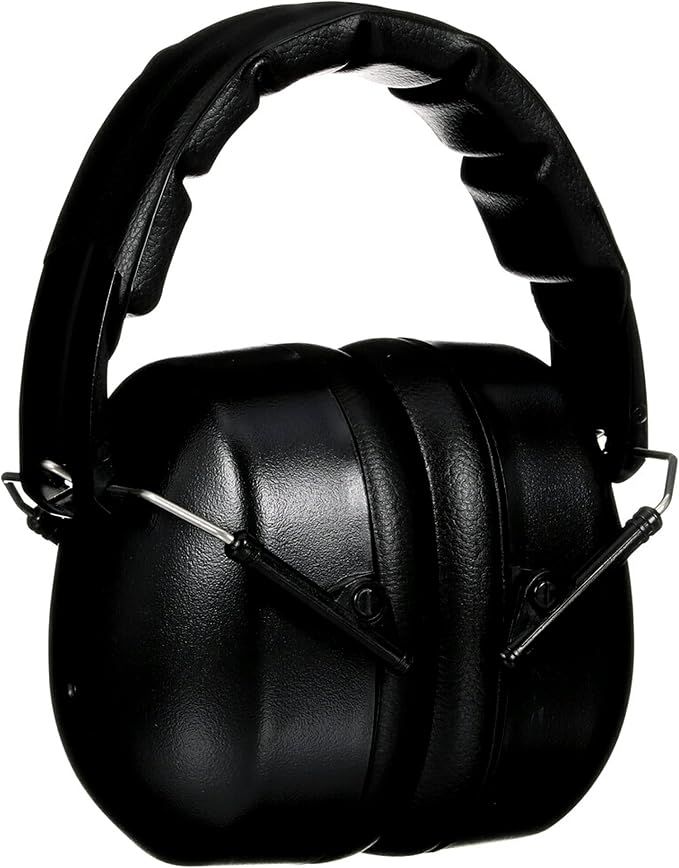 3M Folding Earmuff, Noise Reduction Rating (NRR) 25 dB, Adjustable Ear Muffs, Padded Headband For Comfort, Flexible & Adjustable Headband, Black, One Size Fits Most (90563H1-DC) (Pack of 5)