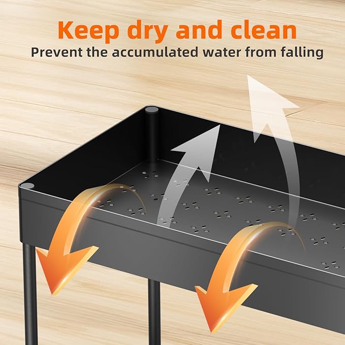 Simple Trending 3 Pack Under Sink Organizer, Pull-Out Cabinet Organizer Drawer, 2 Tier Multi-Purpose Slide Out Storage Shelf for Kitchen Bathroom, Black