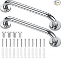 Blulu 2 Set Shower Grab Bar Stainless Steel Bathroom Grab Bar Handle Anti Slip Heavy Duty Bathtub Handle Support Balance Hand Rails for Bathroom Elderly Handicap Senior Pregnant (20 Inch)
