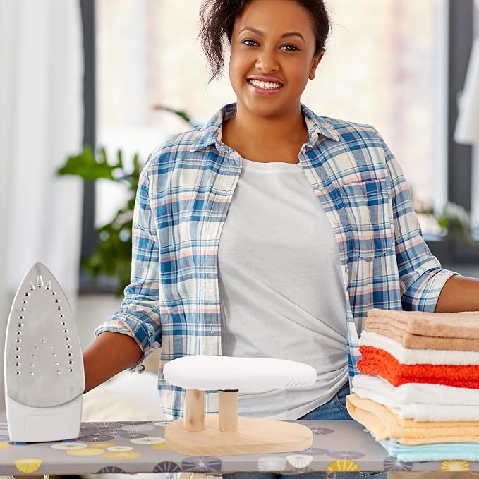 Kichvoe Multifunctional Compact Tabletop Ironing Board with Curved Design for Household and Shirt Ironing Portable and Space-Saving Ironing Tool 11.02X6.29X5.90In