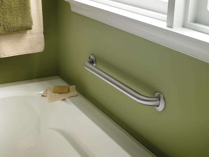 Franklin Brass (1-Pack) 42' Shower Grab Bar ADA Compliant Stainless Steel 450 lb Capacity Bathroom Safety Handle for Shower, Bathtub | Wall Mounted Balance Assist, Handicap Grip 5642