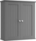 Shintenchi Bathroom Wall Medicine Cabinet with 2 Door, Bathroom Storage Organizer Over The Toilet,Space Saving Storage with 3-Tier Shelves,Gray