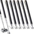 Patelai 8 Pieces Telescoping Magnetic Pick up Tool Grabbers Reacher Tools with Pocket Clip 25 Inch Telescopic Retrieving Magnet Gift for Man, Father, Mechanic, Handyman, Husband (Black)