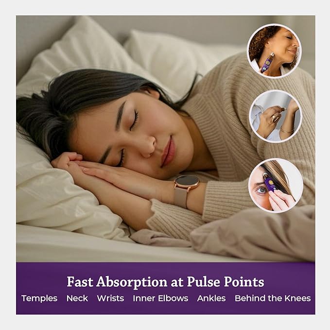 Silk Road Organic Lavender Essential Oil Roll On for Stress Relief, Sleep, Calm & Relaxation | USDA Certified Aromatherapy Roller (10 ml)