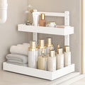 Under Sink Organizer - 1-Tier Pull Out Cabinet Organizer Vertical Slide Out Sink Shelf Storage Shelves for Multi-Purpose Bath Kitchen Bathroom Medicine (White, 1 Pack)