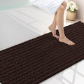 Smiry Bathroom Rugs Mat 70x24, Extra Soft Absorbent Chenille Bath Rugs, Non Slip Rubber Backing Machine Washable Quick Dry Bath Mats for Bathroom Floor, Tub, Shower, Home Decor Accessories, Brown