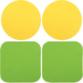 4pcs Rubber Jar Opener, 2 Round & 2 Square Rubber Bottle Opener Pads Non-Slip Texture Jar Lid Remover for the Elderly & Users with Weak Hands