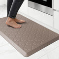 Kitchen Mat Cushioned Anti Fatigue for Floor, Non-Slip Waterproof Comfort Rug for Kitchen Sink, Standing Desk & Laundry, 17.3"x29", Khaki
