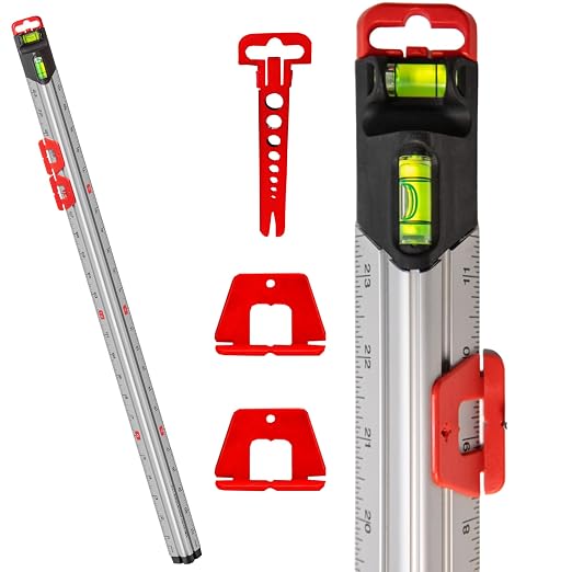 Kapro - 313 Measure Mate - Ultimate Home-Improvement Tool - With Level and Ruler - Features Sliding Markers and Knife Guide - Includes Nail Gripper and Drill Bit Gauge - 32 Inch