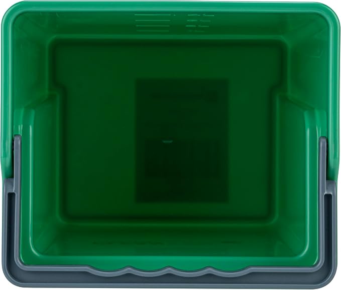 Restaurantware-Clean Tek Professional 4 Quart Cleaning Bucket, 1 Utility Pail with Handle - Heavy-Duty, Portable, Green Plastic Washing Pail, Perfect for Household, Outdoor, Car Wash and More