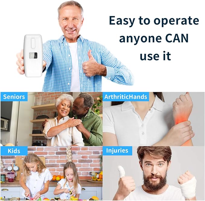 Electric Can Opener with LED Display, USB Rechargeable Electric Can Opener for Seniors & Arthritis, One-Touch Automatic Can Opener, Hands-Free, Smooth Edge, Compact, Cordless