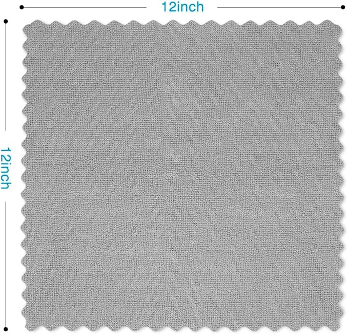 Orighty Microfiber Cleaning Cloth, 800 Pack Highly Absorbent Cleaning Rags, Household Cleaning Supplies, Reusable Microfiber Towels Lint Free Cloths for House, Kitchen, Car Care, 12x11 inch, Grey
