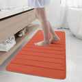 Buganda Memory Foam Bath Mat, 55" x 24", Ultra Soft and Non-Slip Bathroom Rugs, Water Absorbent and Machine Washable Bath Rug Runner for Bathroom, Shower, and Tub, Coral