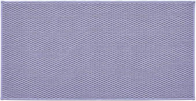 TYUU Bathroom Rugs Non Slip Washable, Super Absorbent Thin Bath Mat Quick Dry Low Pile Bathroom Rug, Lavender 24"x47"