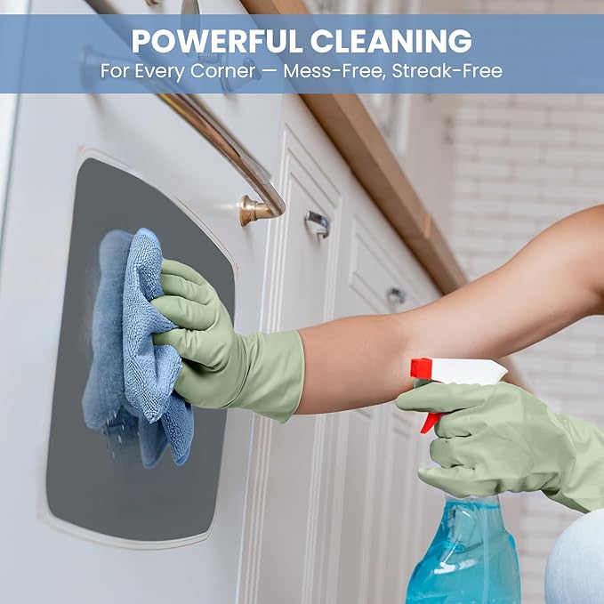 SIFANGKE Microfiber Cleaning Cloth, 12 Pack Blue Cleaning Rags for Housekeeping, Reusable Microfiber Towels for Car, Kitchen, Bathroom and Household Cleaning Supplies, 11.8"X11.8"