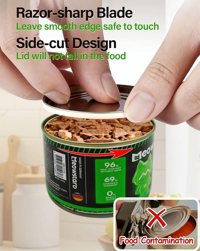 Rechargeable Electric Can Opener for Seniors and Arthritis Hands, Automatic Can Opener Smooth Edge, Abrelatas Eléctrico, Works for Different Shapes and Sizes of Cans