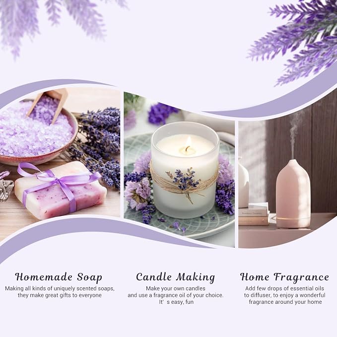 ARVIDSSON Floral Essential Oils Set, Natural Flower Essential Oil Gift for Women - Rose, Gardenia, Cherry Blossom, Honeysuckle, Lilac, Blue Lotus, Scented Oil for Diffuser, Valentines Day Gift for Her