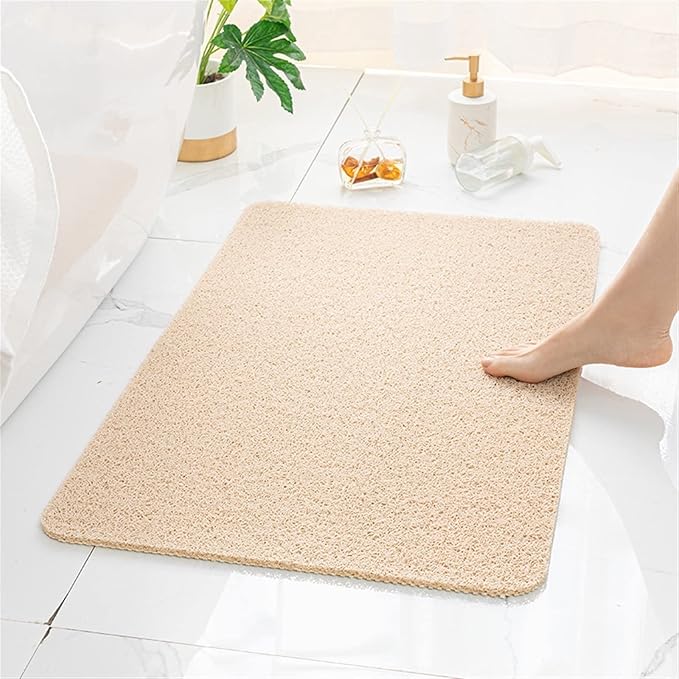 Secure Mat, Non-Slip Bathtub Mat for Bathroom, Beige, 31.5"x15.7" | Ultimate non-slip bath mat, floor mat for tub and shower, secure grip on wet surfaces, Comfort