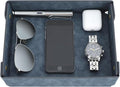 CASIRENA Faux Leather Valet Tray Organizer for Men - Catch-All Tray for Entryway Table Key, Wallet, Watch, Coin Change, Phone, Dresser EDC Dump Jewelry, Bedside Nightstand Desk-top