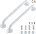 Grab Bars for Shower, 2 Pack 16-Inch Anti Slip Shower Handles for Elderly, Safety Shower Grab Bar, Stainless Steel Handicap Grab Bars for Bathroom (White 1" Diameter)