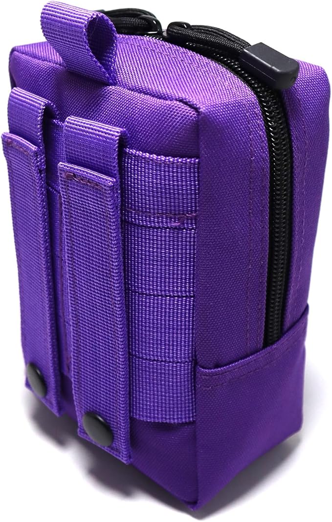 2 Pack Tactical Molle Pouches Small Molle Utility Pouch Small Tactical Accessory Bag Belt Pouches Vest Pouch Compact Water-Resistant EDC Pouch with Flag Patch
